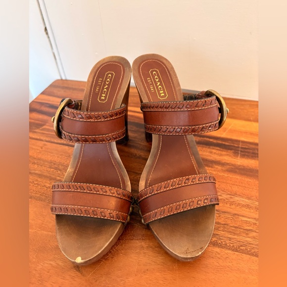 Coach Women's Tan Platform Heels - Picture 3 of 9